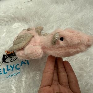 Jellycat Rose Dragon Bag Charm Keychain NEW